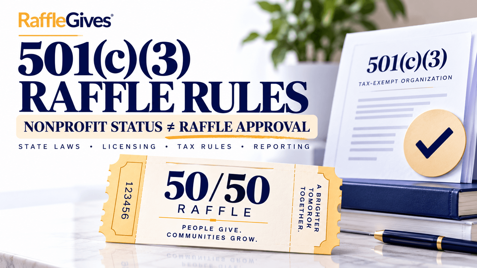 501(c)(3) raffle rules for nonprofits covering state laws, licensing, tax rules and reporting requirements